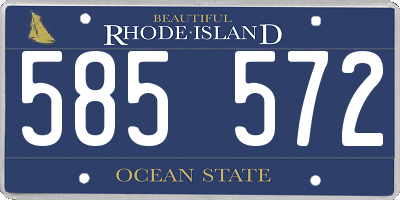 RI license plate 585572