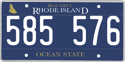 RI license plate 585576