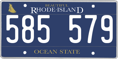 RI license plate 585579