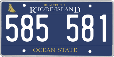 RI license plate 585581