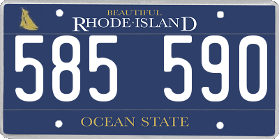 RI license plate 585590