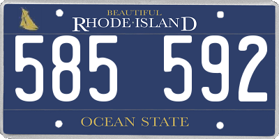 RI license plate 585592