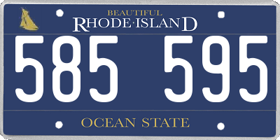 RI license plate 585595