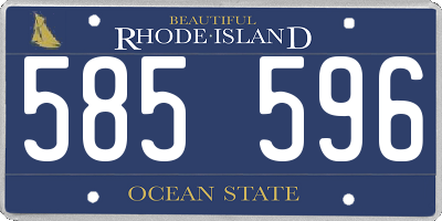 RI license plate 585596