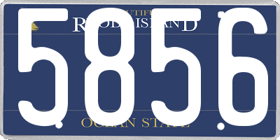 RI license plate 5856