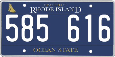 RI license plate 585616
