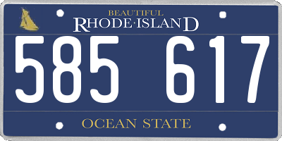 RI license plate 585617
