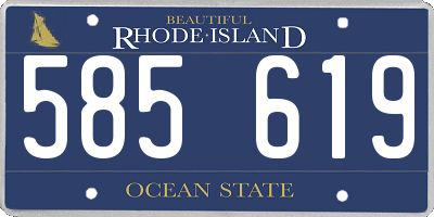 RI license plate 585619