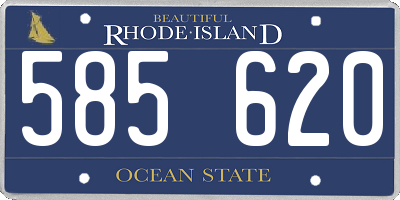 RI license plate 585620