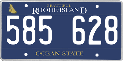 RI license plate 585628