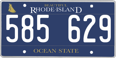 RI license plate 585629