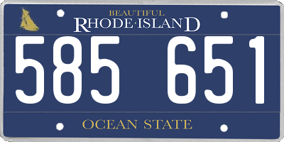 RI license plate 585651