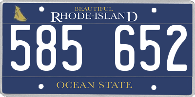 RI license plate 585652