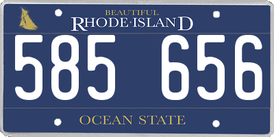 RI license plate 585656