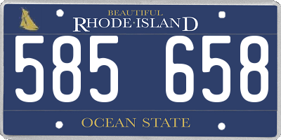 RI license plate 585658