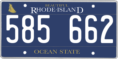 RI license plate 585662