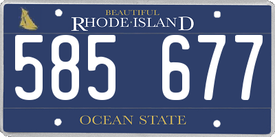 RI license plate 585677