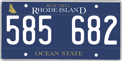 RI license plate 585682