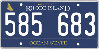 RI license plate 585683