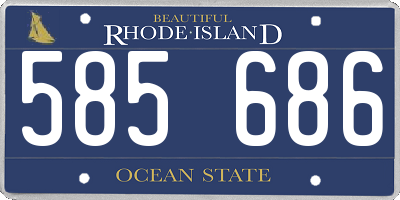 RI license plate 585686
