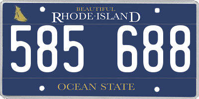 RI license plate 585688