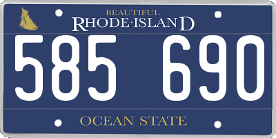 RI license plate 585690