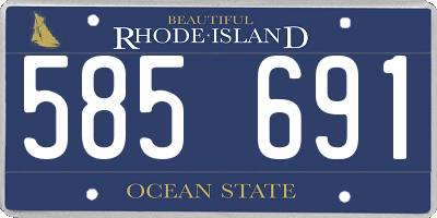 RI license plate 585691
