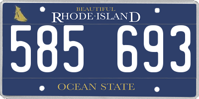 RI license plate 585693