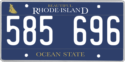 RI license plate 585696