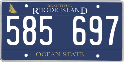 RI license plate 585697