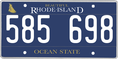 RI license plate 585698