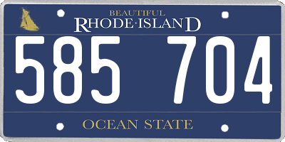 RI license plate 585704