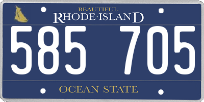 RI license plate 585705
