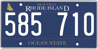 RI license plate 585710