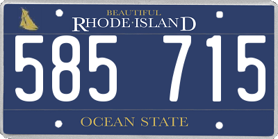 RI license plate 585715