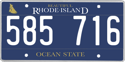 RI license plate 585716