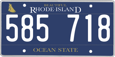RI license plate 585718