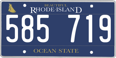 RI license plate 585719