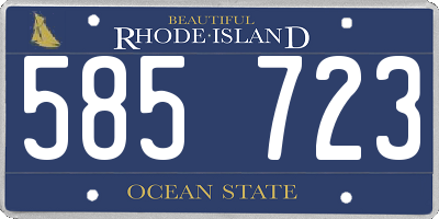RI license plate 585723