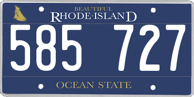 RI license plate 585727
