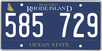 RI license plate 585729