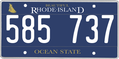 RI license plate 585737