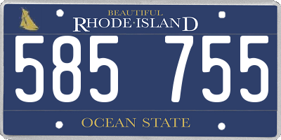RI license plate 585755