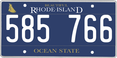 RI license plate 585766