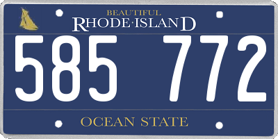 RI license plate 585772