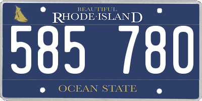RI license plate 585780