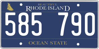 RI license plate 585790