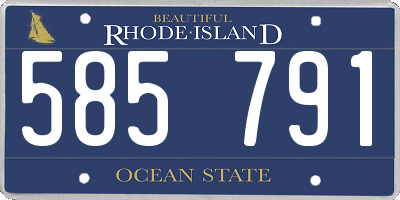 RI license plate 585791