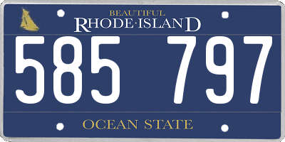 RI license plate 585797