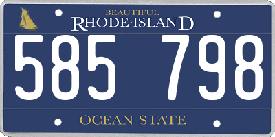RI license plate 585798
